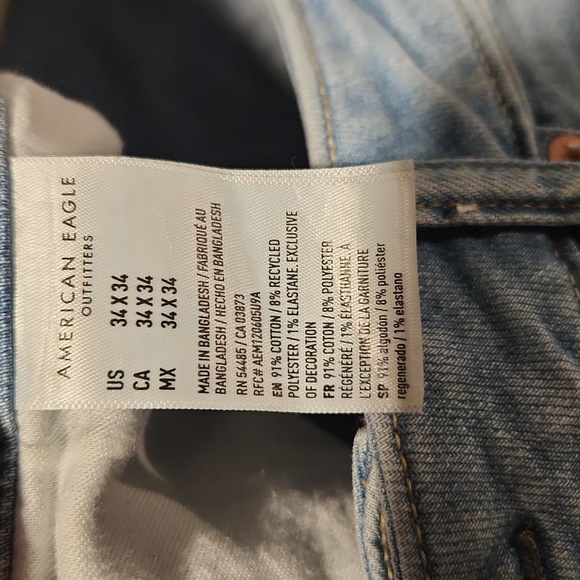 American Eagle Men's Airflex Jeans 34x34" - Picture 4 of 6